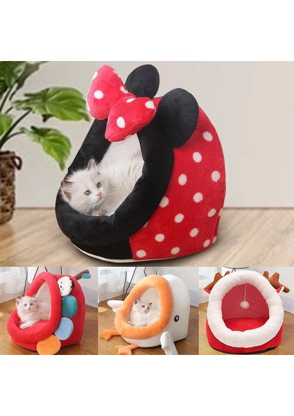 Pembe Tavşan Stili M Beden Sıcak Kedi Yatağı Tatlı Pet Sepeti Rahat Yavru Kedi Şezlong Yastık Kedi Evi Yıkanabilir Mağara Kediler Yataklar Çadır Yumuşak Küçük Köpek Kedi Mat Yatak (Yurt Dışından) indirimleri