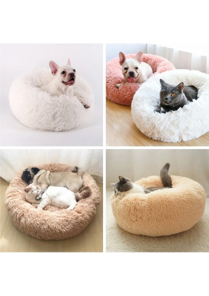 Pembe 1 Stil Dç 50 cm Kedi Yatakları Yuvarlak Rahat Sakinleştirici Köpek Yatağı Kediler Için Yatıştırıcı Yatak Köpek Anti Anksiyete Evi Kedi Polar Hatmi Kedi Yatak Minderi (Yurt Dışından) fiyatları