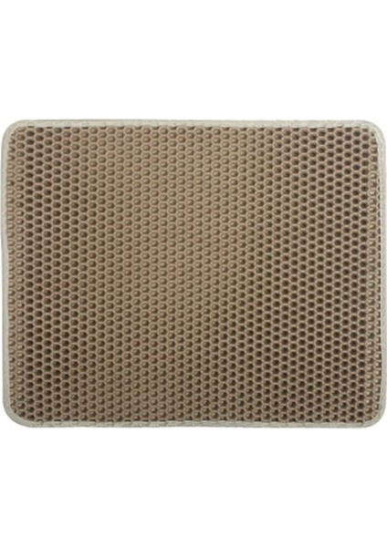 Haki Stili 55X75 cm Kedi Kumu Mat Petek Çift Katmanlı Su Geçirmez Idrar Geçirmez Yakalama Mat Çöp Kutusu Mat Kolay Temiz Dağılma Kontrolü Kum Paspasları (Yurt Dışından)