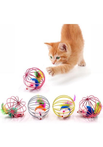 TYPE12 Stili 1 Adet Kedi Oyuncak Sopa Tüy Çan ile Fare Kafes Oyuncaklar Plastik Yapay Renkli Kedi Teaser Oyuncak Pet Malzemeleri Rastgele Renk (Yurt Dışından)