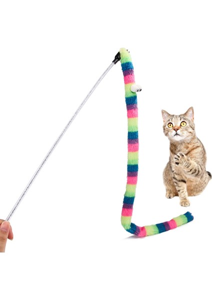 C Stili 1 Adet Yavru Kedi Pet Oyuncak Komik Kedi Oyuncak Olta Çubuk Teaser Renk Flama Etkileşimli Kedi Oyun Değnek ile Çan Oyuncaklar Kediler Için (Yurt Dışından) modelleri