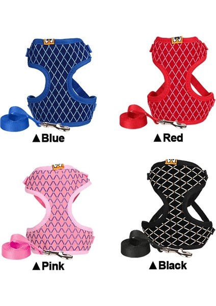 Pembe Tarzı S Beden Taklidi Örgü Kedi Koşum ve Tasma Seti Nefes Alabilir Ayarlanabilir Pet Yelek Koşum Küçük Köpek Kedi Yürüyüş Koşum Kabloları (Yurt Dışından)