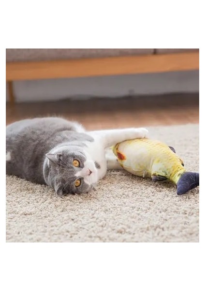 Palyaço Balığı Tarzı 20 Santimetre Yeni Kedi Oyuncak Simülasyon Balık Kedi Nane Peluş Oyuncak Komik Kedi Oyuncak Pet Molar Isırık Oyuncak Çim Sazanı Bebek Yastığı (Yurt Dışından) modelleri