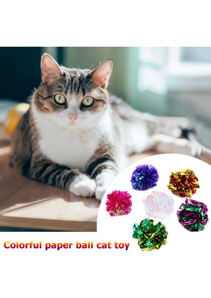 6 Adet Tarzı Pcs Kedi Oyuncak Kedi Tırmalama Etkileşimli Oyun Oyuncaklar Evcil Hayvan Malzemeleri Renkli Kırışık Kağıt Top Hışırtı Ses Parlak Koza (Yurt Dışından) indirimleri