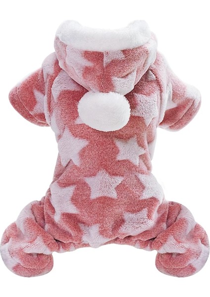Pembe Tarzı 2xl Yumuşak Kedi Köpek Giysileri Polar Yavru Chihuahua Giyim Kışlık Mont Tulum Köpek Kostüm Küçük Orta Köpekler Kediler Için Kapşonlu Pijama (Yurt Dışından)
