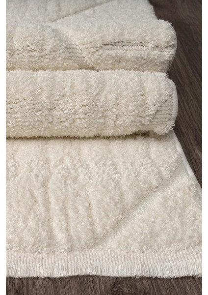 Truva , Peluş Soft Sisal Cut Loop Bukle Tavşan Tüyü Desenli Oturma Çocuk Yatak Odası Halısı