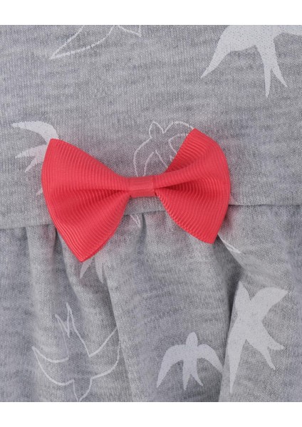 Kız Bebek Kuş Baskılı Fiyonklu Tunik Taytlı 2'li Alt Üst Takım fiyatları