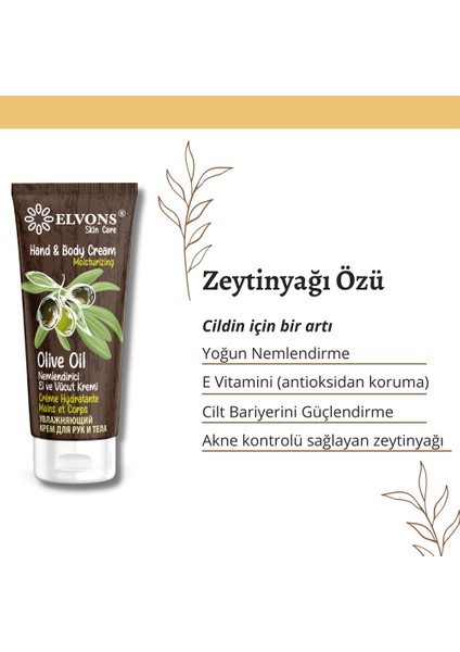 Zeytinyağı Özlü Nemlendirici Onarıcı El Ve Vücut Kremi 100 ml fiyatları