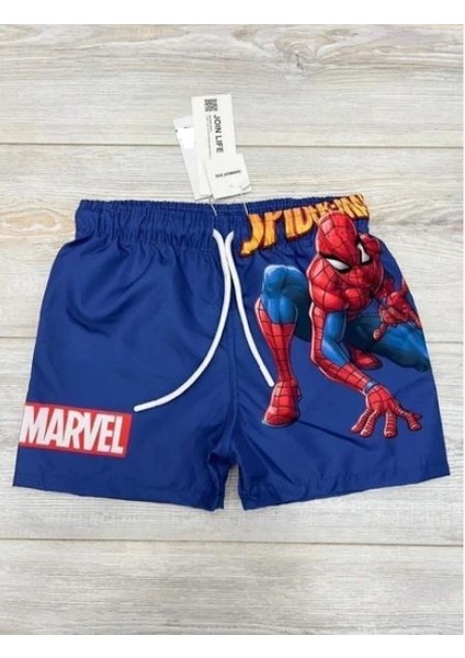 Erkek Çocuk Spider Man Örümcek Adam Şort Boxer Mayo