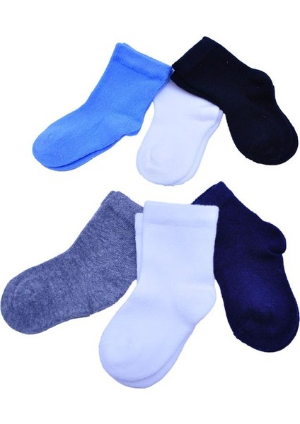 6 Çift Newborn Erkek Yeni Doğan ve Bebek Çorabı 0-6 Ay