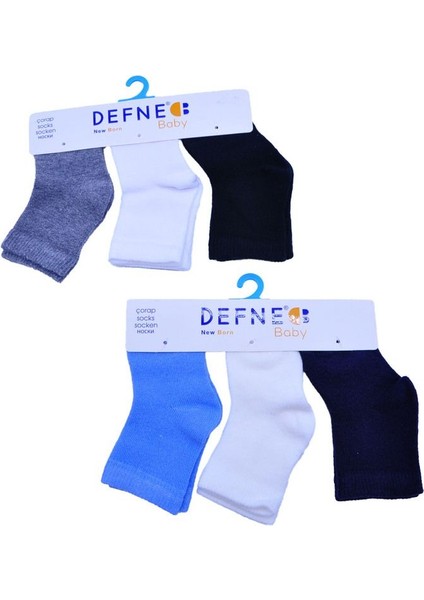 6 Çift Newborn Erkek Yeni Doğan ve Bebek Çorabı 0-6 Ay
