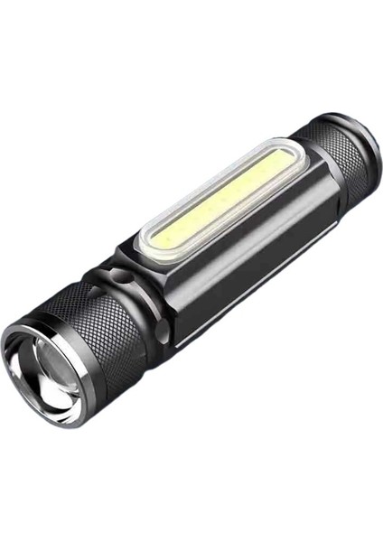 T6 + Cob Güçlü Işık USB Şarj Edilebilir Alüminyum Alaşımlı El Feneri Teleskopik Mıknatıs ile Odaklama (Yurt Dışından)