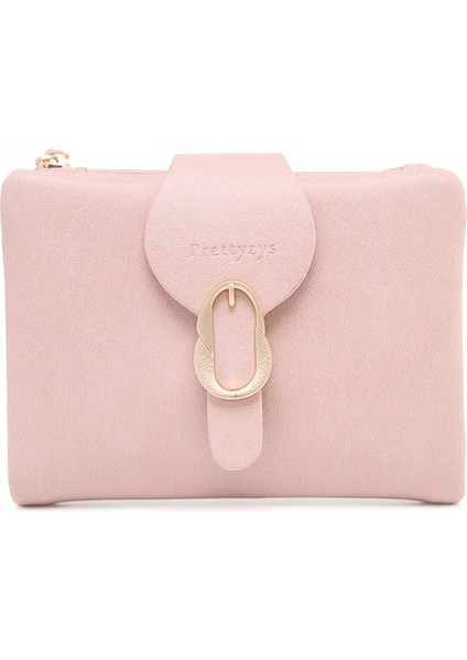 Basit ve Çok Yönlü Halka Tokalı Katlanır Cüzdan (Yurt Dışından)