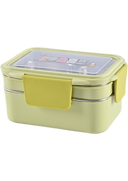 Çift Katmanlı Paslanmaz Çelik Yalıtımlı Bölünmüş Öğle Yemeği Kutusu (Yurt Dışından)