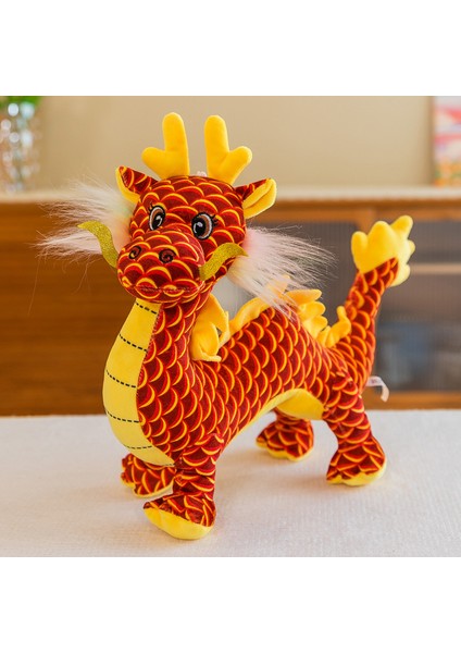 2024 Ejderha Yılı Maskot Bebek Kırmızı Zodyak Ejderha Bebek Yıllık Parti Hediyesi Peluş Oyuncak 2 (Yurt Dışından)