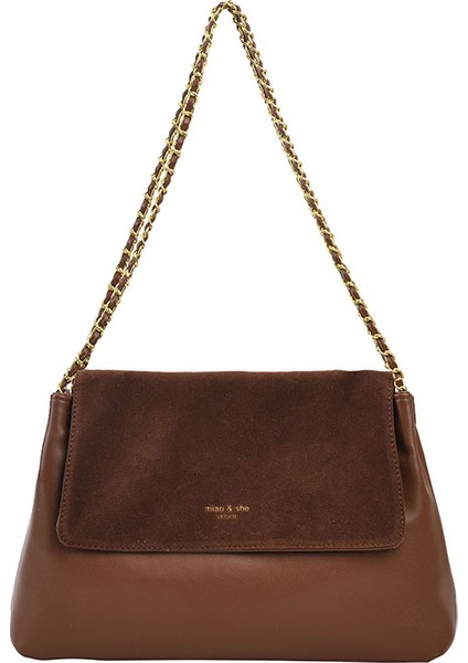 Retro Hissi Veren Pilili Koltuk Altı Büyük Çanta, Şık El Çantası, Niş Basit Omuz Çantası (Yurt Dışından)