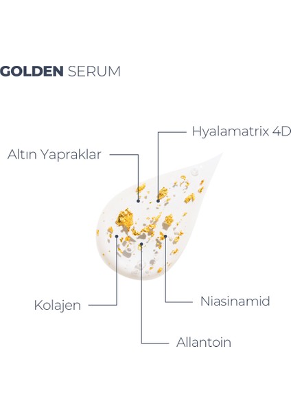 Yaşlanma Karşıtı Collagen & Niacinamide & 24K Altın Yapraklı Serum 30 ml