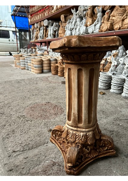 Dekoratif 53CM Kahverengi Roma Sütunu Heykeli Biblo Bahçe Dekorasyonu fiyatları