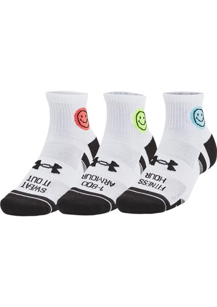 UA Perf Tech Nvlty 3pk Qtr Unisex Çorap 1382943