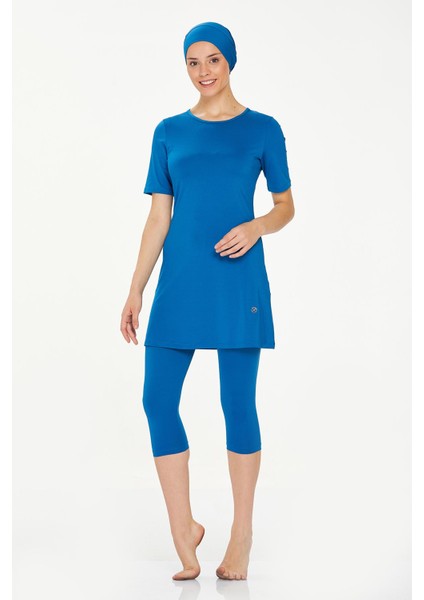 Kısa Kol Taytlı Yarı Kapalı Mayo Walt 0572 Petrol modelleri