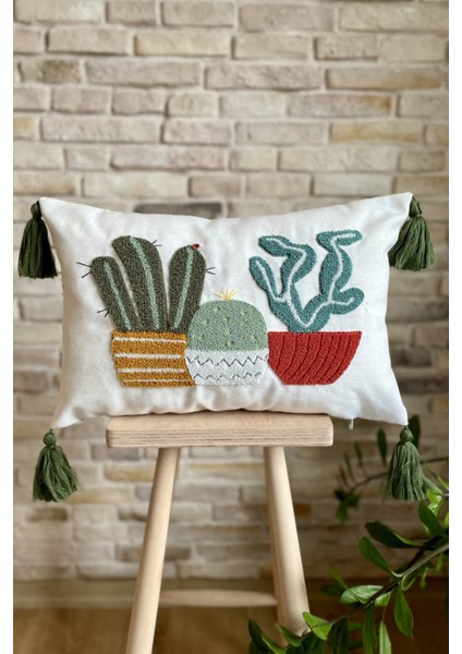 Home 4'Lü Kombin Punch Işlemeli Kırlent Kılıfı (Panç) fiyatları