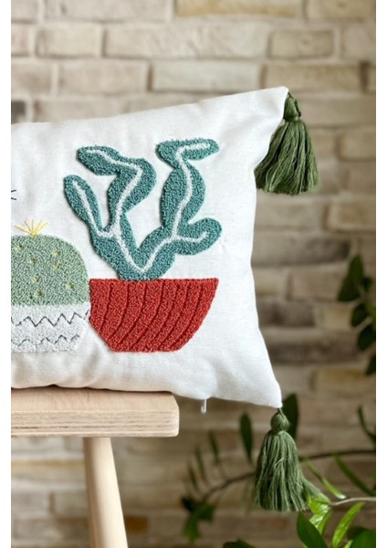 Home 4'Lü Kombin Punch Işlemeli Kırlent Kılıfı (Panç) fırsatları