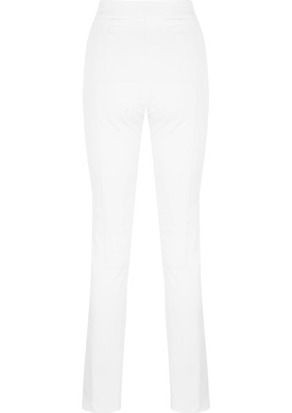 Paçası Yırtmaç Detaylı Skinny Pantolon - Beyaz indirimleri