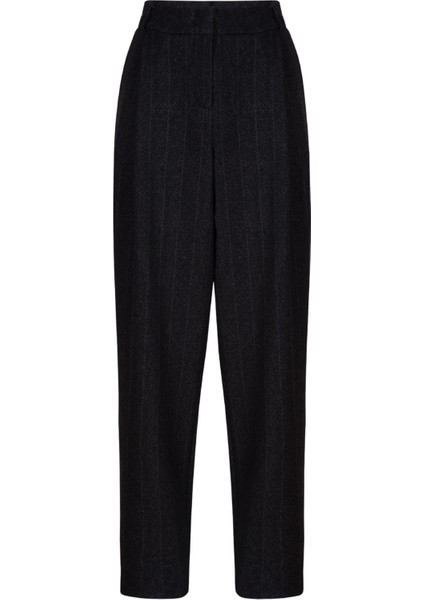 Önü Pileli Bol Paça Pantolon - Antrasit