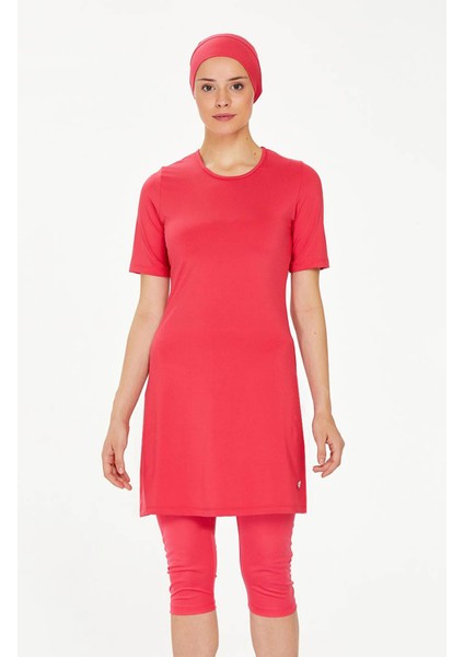 Kısa Kol Taytlı Yarı Kapalı Mayo Walt 0572 Mercan