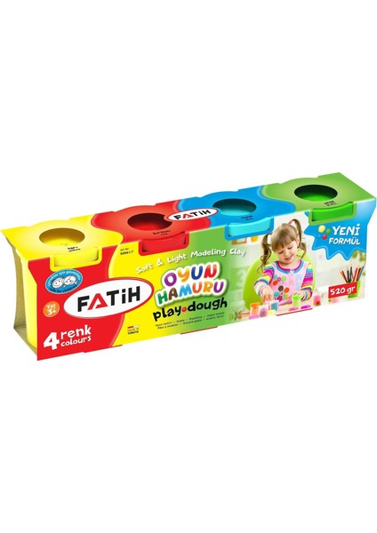 Oyun Hamuru 4 Renk (4*130=520GR)