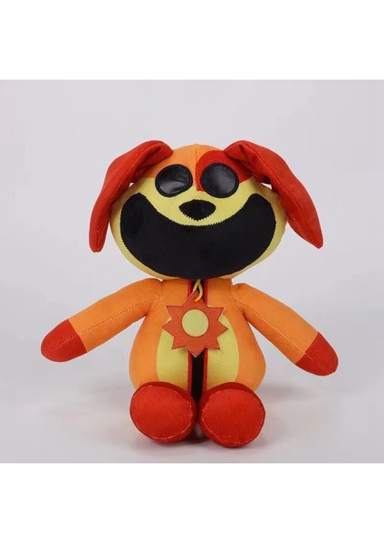 Gülümseyen Yaratıklar Korku Gülümseyen Hayvan Serisi Bebek Pembe Domuz Peluş Oyuncak Ayakta Turuncu Köpek 30CM 130G Vakum Sıkıştırma (Yurt Dışından)