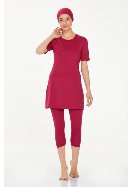 Kısa Kol Taytlı Yarı Kapalı Mayo Walt 0572 Mürdüm fiyatları