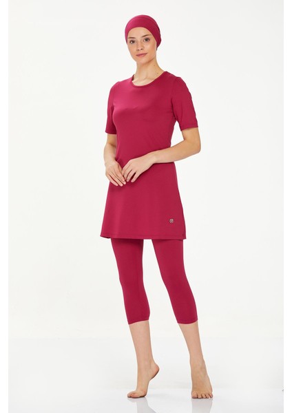 Kısa Kol Taytlı Yarı Kapalı Mayo Walt 0572 Mürdüm fırsatları