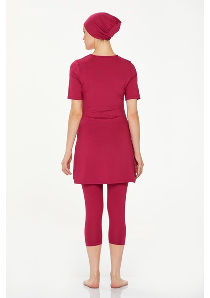 Kısa Kol Taytlı Yarı Kapalı Mayo Walt 0572 Mürdüm indirimleri