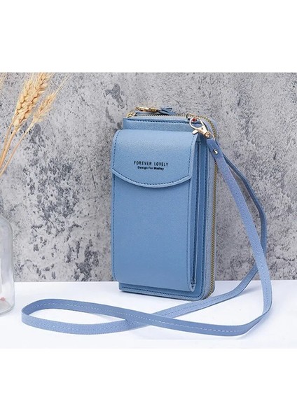 Mavi Stil Pu Lüks Çanta Bayan Çanta Woma Bayanlar El Çantaları Kadın Crossbody Çanta Çanta Debriyaj Telefonu Cüzdan Omuzdan Askili Çanta (Yurt Dışından)