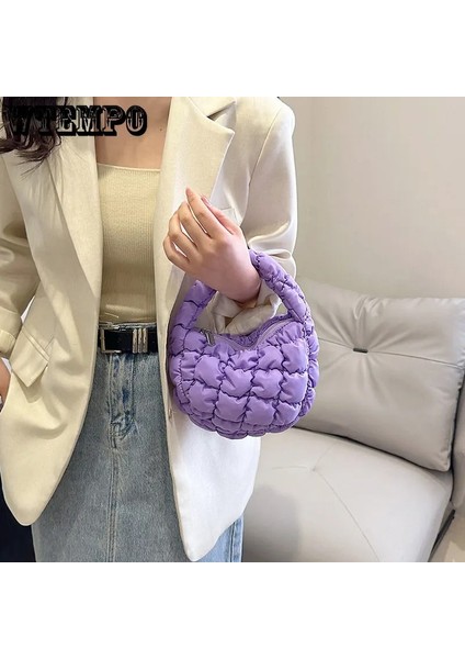 Yeşil Stil 24X17X5CM Kadınlar Için Moda Kapitone Omuz Çantaları Tasarımcı Pileli Bulut Mini Çanta Famle Çok Yönlü Küçük Çanta Kadın Çapraz Çanta Tote 가방 (Yurt Dışından) modelleri