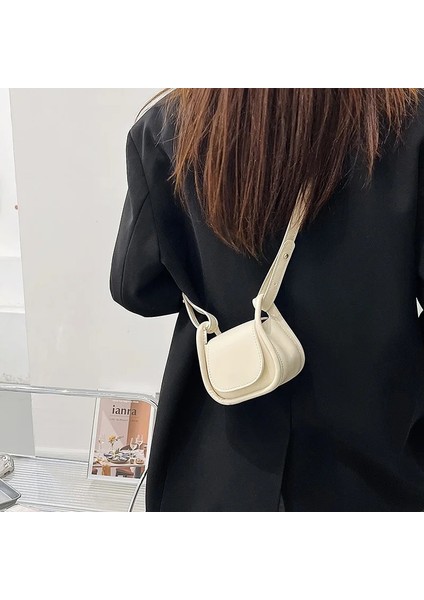Mavi Stil Kadın Tasarımcı Omuz Crossbody Çanta Küçük Pu Deri Düz Renk Üstten Saplı Çanta Alışveriş Mini Ruj Messenger Tote (Yurt Dışından) fırsatları