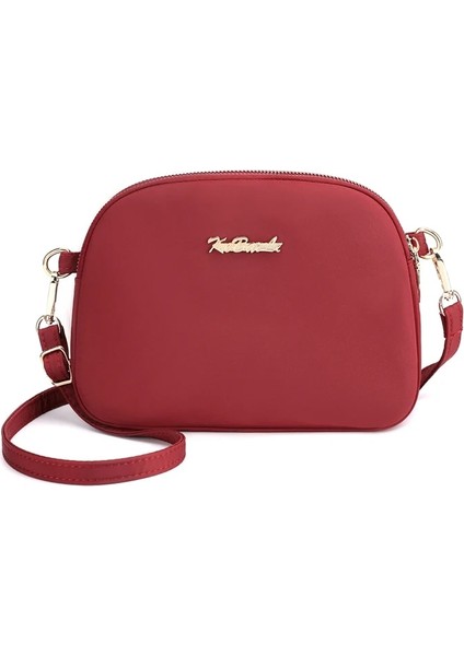 Bordo Tarzı Yüksek Li Su Geçirmez Naylon Crossbody Çanta Kadınlar Için Basit Moda Kabuk Omuzdan Askili Çanta Bayan Lüks Küçük Çanta (Yurt Dışından)