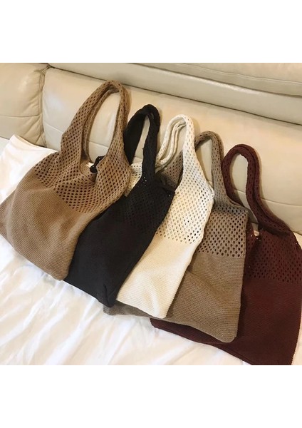 Mavi Stil Yaz Plaj Seyahat Alışveriş Çanta Vintage Hollow Dokuma Kadın Omuz Çantası Örgü Çanta Bayanlar Için Büyük Kapasiteli Bez Çantalar (Yurt Dışından) indirimleri
