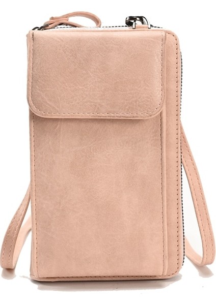 Pembe Tarzı 18X11X5CM Buylor Küçük Cep Telefonu Çantası Kadın Çantası Moda Crossbody Çanta Çile Omuz Askısı Çanta Lüks Pu Deri Kart Sahibinin (Yurt Dışından)