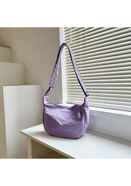 Mor Tarzı 23X8X20CM Omuz Çantaları Kadın Katı Harajuku Tüm Maç Basit Çok Fonksiyonlu Çanta Büyük Kapasiteli Crossbody Çanta Kadın Gençler Için Çanta (Yurt Dışından)