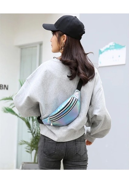 Beyaz Stil Dikaril Holografik Fanny Paketi Hologram Bel Çantası Lazer Pu Plaj Traverl Kalça Bum Zip Bel Çantaları Kadınlar Kızlar Için Kemer Çantaları (Yurt Dışından) modelleri