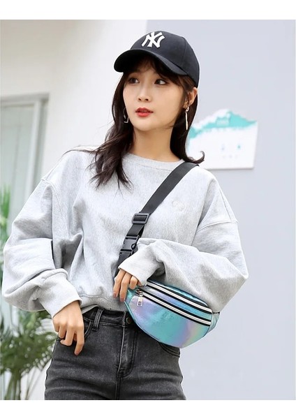 Beyaz Stil Dikaril Holografik Fanny Paketi Hologram Bel Çantası Lazer Pu Plaj Traverl Kalça Bum Zip Bel Çantaları Kadınlar Kızlar Için Kemer Çantaları (Yurt Dışından) indirimleri