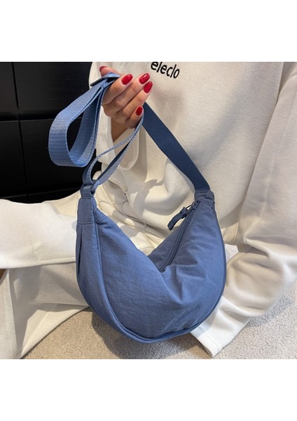 Turuncu Tarzı Rahat Naylon Hobos Kadınlar Için Crossbody Çanta Tasarımcı Omuz Çantaları Büyük Kapasiteli Tote Bayan Seyahat Alışveriş Çantası Kadın Çanta (Yurt Dışından) modelleri