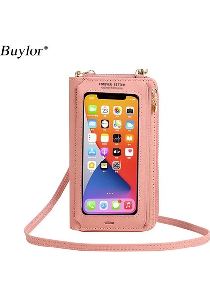 Kahverengi Tarzı Buylor Şarj Deliği Dokunmatik Ekran Telefonu Çanta Kadın Yumuşak Deri Basit Omuzdan Askili Çanta Moda Crossbody Çanta Şeffaf Mini Cüzdan (Yurt Dışından) fiyatları