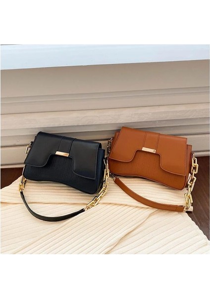 Altın Tarzı 25X16X6CM Doku Kadın Omuz Çantası Yeni Katı Pu Deri Çanta ve Çantalar Moda Koltuk Altı Crossbody Çanta (Yurt Dışından) indirimleri