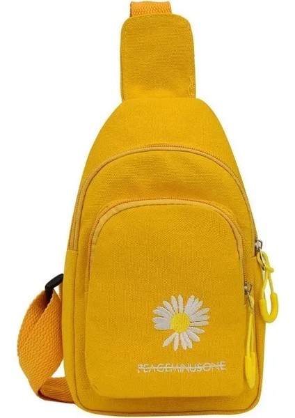 Sarı Stil Göğüs Çantası Bahar ve Yaz Yaratıcı Tarzı Omuz Susam Sokağı Buruşuk Krizantem Aşınmaya Dayanıklı Messenger (Yurt Dışından)