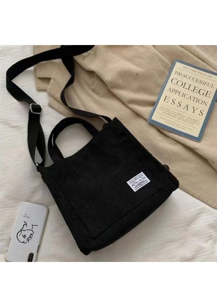 Kahverengi Tarzı Kadife Rahat Kadın Tote Omuzdan Askili Çanta Retro Sanat Tuval Crossbody Çanta Womeotton Fermuarlı Çanta Lüks Tasarımcı (Yurt Dışından) indirimleri