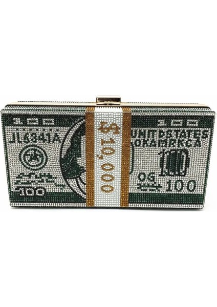 Gri Tarzı Yeni Stil Tam Elmas Küçük Kare Çanta Dolar Akşam Yemeği Çanta Seti Elmaslarla Avrupa ve Amerikan Moda Dolar Çanta Taklidi (Yurt Dışından)
