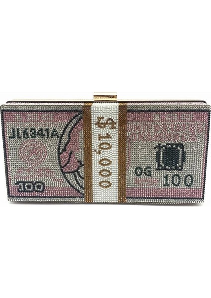 Gri Tarzı Yeni Stil Tam Elmas Küçük Kare Çanta Dolar Akşam Yemeği Çanta Seti Elmaslarla Avrupa ve Amerikan Moda Dolar Çanta Taklidi (Yurt Dışından)